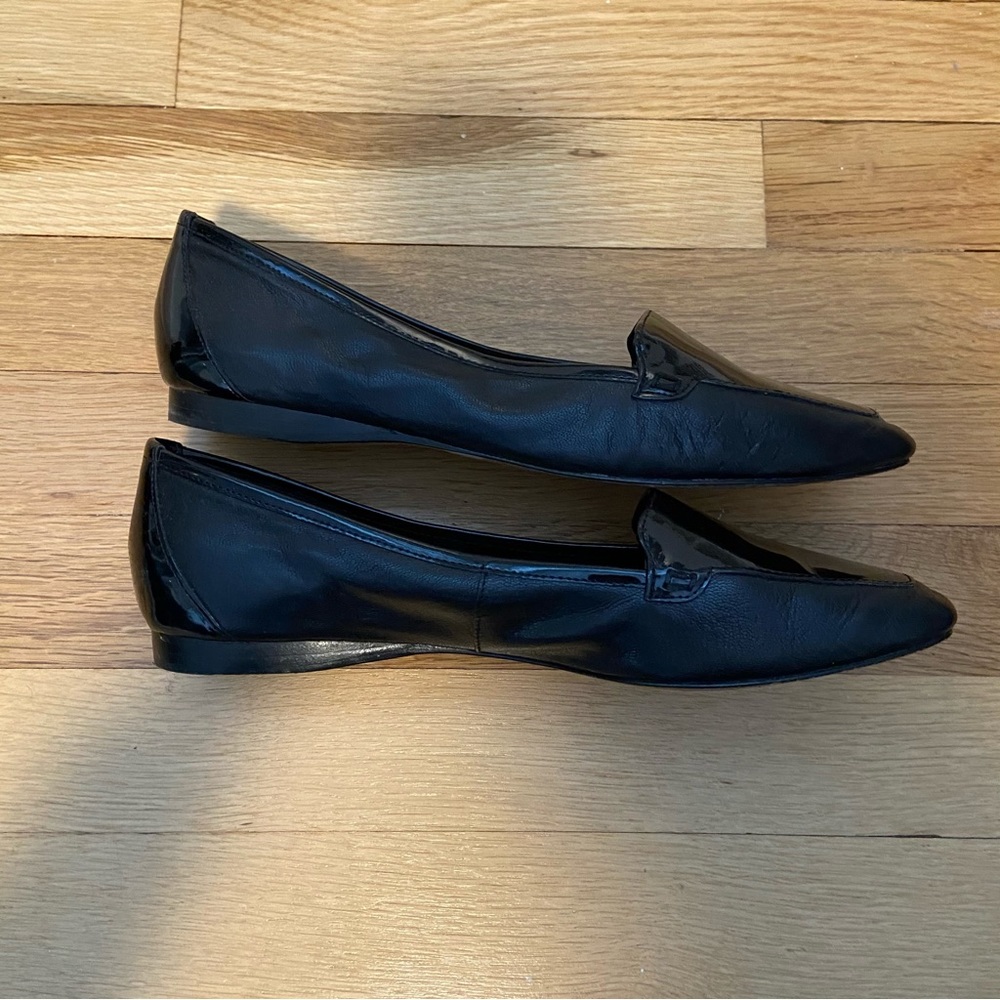 {Joan & David} Black Leather Loafers - size 9 - Picture 3 of 5
